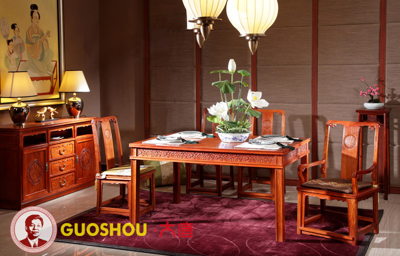 唐風(fēng)1520長(zhǎng)餐臺(tái) / 唐風(fēng)餐椅 / 唐風(fēng)扶手餐椅 / 唐風(fēng)餐柜